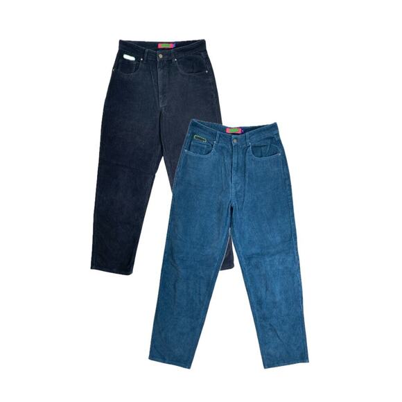 Empyre Tori Sk8 Corduroy Pants Bundle – Sz 10 – Blue & Gray Y2K Wide Leg 90s Sk8 - Picture 1 of 16